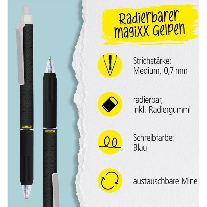 Immagine prodotto Online Penna gel cancellabile (Nero, 1x)