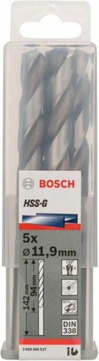 Actual product image Bosch Professional Zubehör PRO Metal HSS-G twist drill, 11.9 x 101 x 151 mm (11.9 mm)