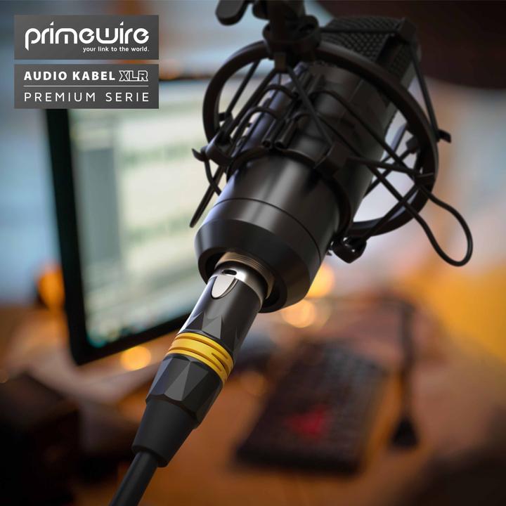 Image du produit Primewire Câble audio XLR, XLR mâle vers XLR femelle, câble audio NF, cuivre OFC, blindé, flexible (10 m, XLR)