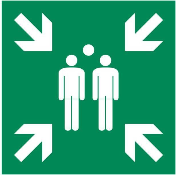 Rettungszeichen Sammelstelle