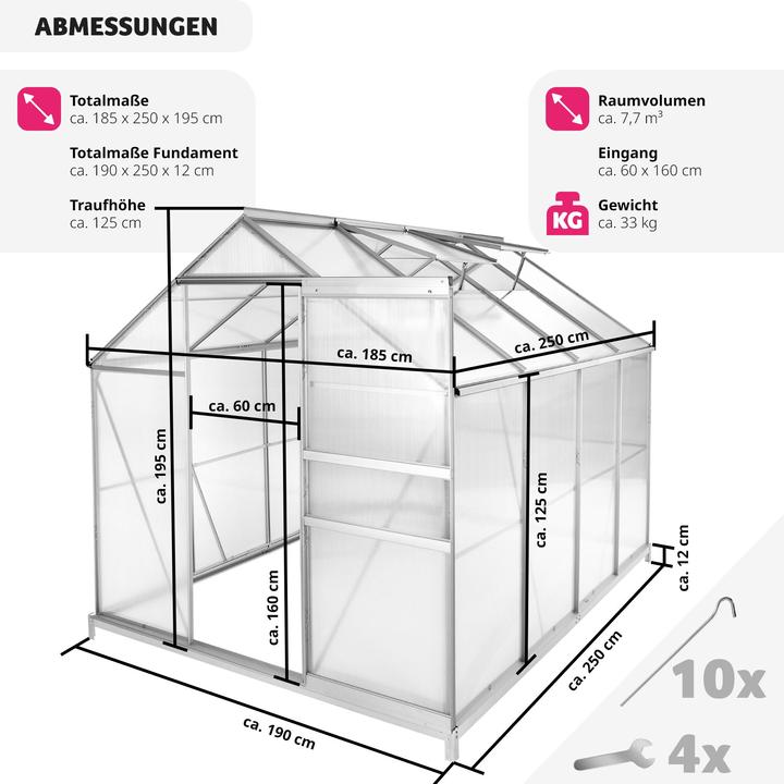Produktbild tectake Gewächshaus