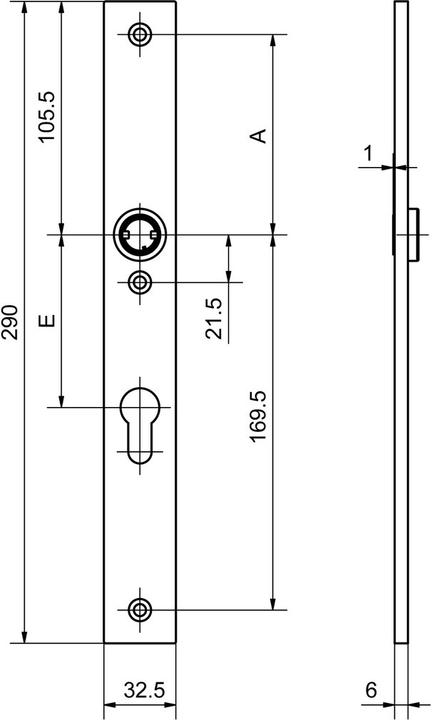 Image du produit Glutz 52193 HF 5059 RZ 94 ga ER mat (Poignée de porte)