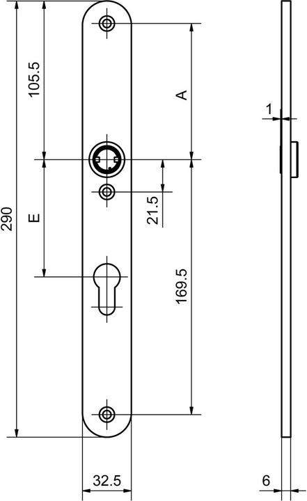 Productafbeelding Glutz Deurkruk halve set Oslo 5059/52197 (Deurgreep)