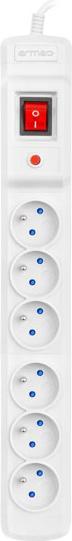 Produktbild Armac M6/25/SZ Überspannungsschutz MULTI M6 (6 Lizdai) 2,5 m Pilka (6x, CEE 7/3, 3 m)
