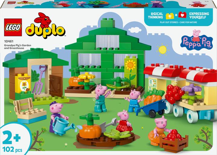 Actual product image LEGO DUPLO 10461 Bedstefar Gris' have og drivhus (10461)