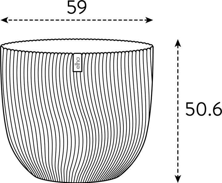 Produktbild Elho Pflanzentopf Sereh Rund 60 cm Beige (60 x 51 cm)