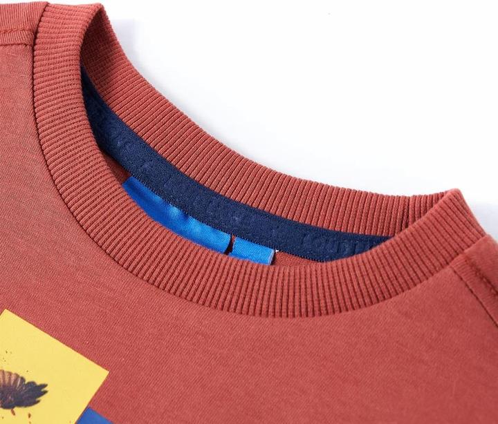 Immagine prodotto vidaXL Camicia a maniche lunghe da bambino Henna 140,Materiale: 100 (140)