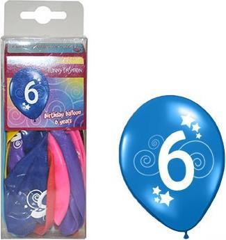 Image du produit Funny Fashion Geburtstagsballons Nummer 6:1 (2x)