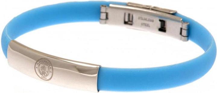 Manchester City FC Wappen Armband Silikon (20 cm, Silikon, Stainless Steel)
