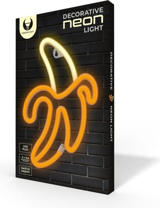 Productafbeelding Forever Light Neon LED Licht BANANA wit geel Bat + USB FLNE10