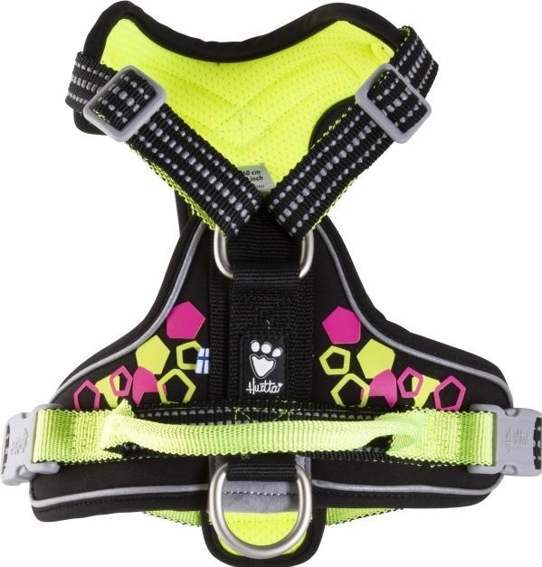 Actual product image Hurtta Weekend Warrior Neon sele licorice 40-45 cm (Dog)