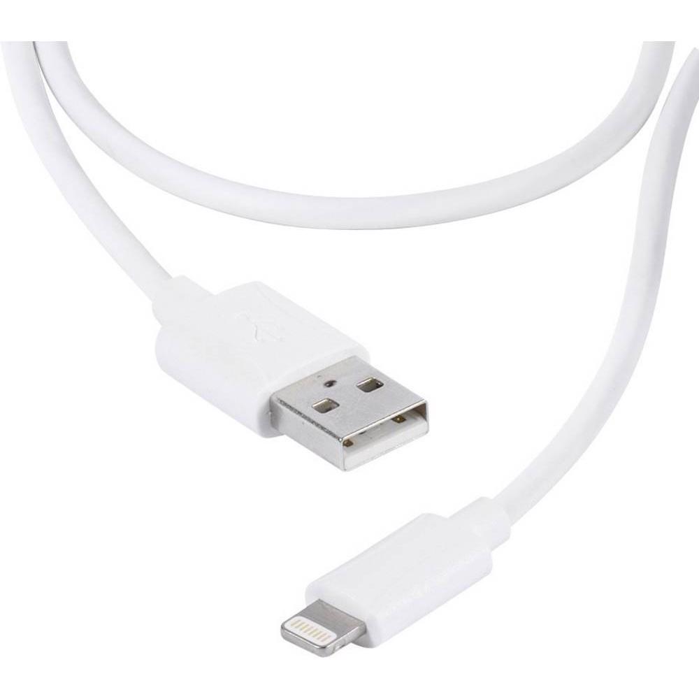 Vivanco USB 2.0 Anschlusskabel Lightning Datenkabel für Geräte, 2m (2 m, USB 2.0), USB Kabel