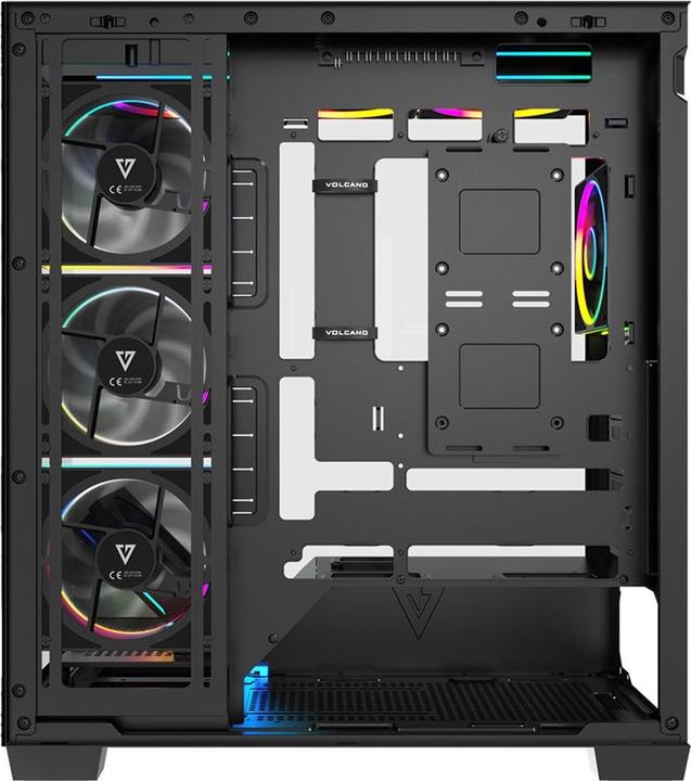 Actual product image Modecom Obudowa Volcano Stellar Plus Argb Midi 8f Black (ATX, mATX, Mini-ITX)