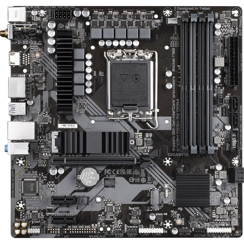 Gigabyte B760M DS3H AX DDR4 (LGA 1700, Intel B760 Express, mATX), Mainboard