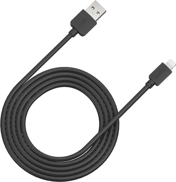 Actual product image Canyon CNE-CFI1B lightning cable Black (1 m, USB 2.0, 5 W)