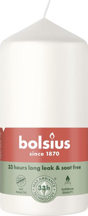 Bolsius Stumpenkerze 120/58mm weiss (1 Stk.)
