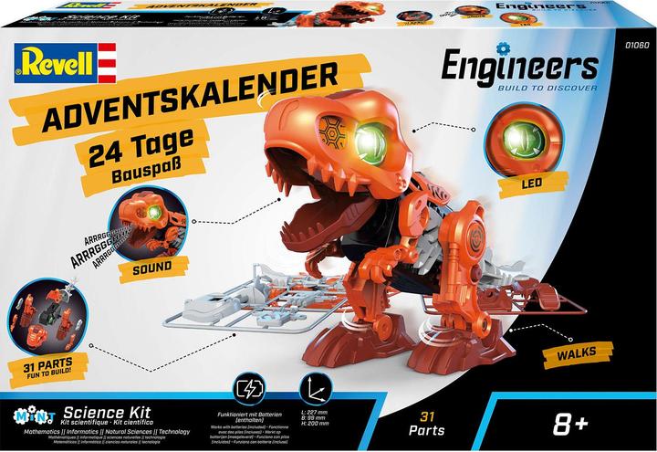 Actual product image Revell Advent Calendar Engineers Electric T.Rex