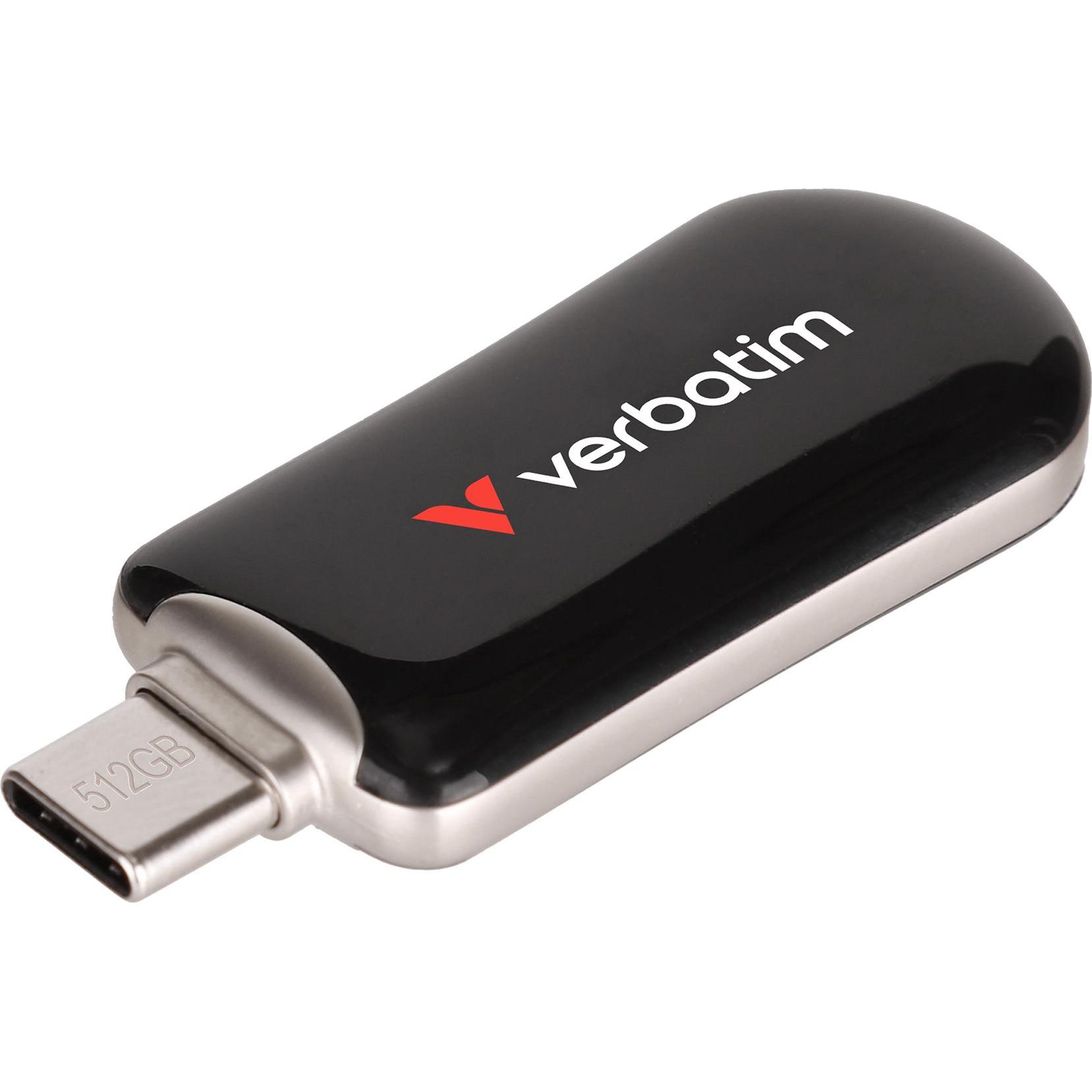 Thumbnail - Verbatim Plectra Black 64GB USB-C Flash Drive 30224 (64 GB, USB-C), USB Stick, Schwarz