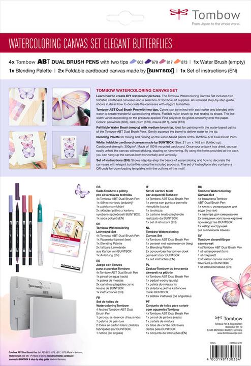 Produktbild Tombow Watercoloring Canvas Set (4x)