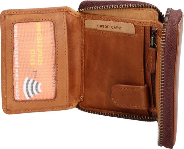 Actual product image Hill Burry Herren Geldbörse Aus Echtleder - Modell Bastian Nova - Mit Reissverschluss - 11.0 X 7.5 X 3.0 Cm