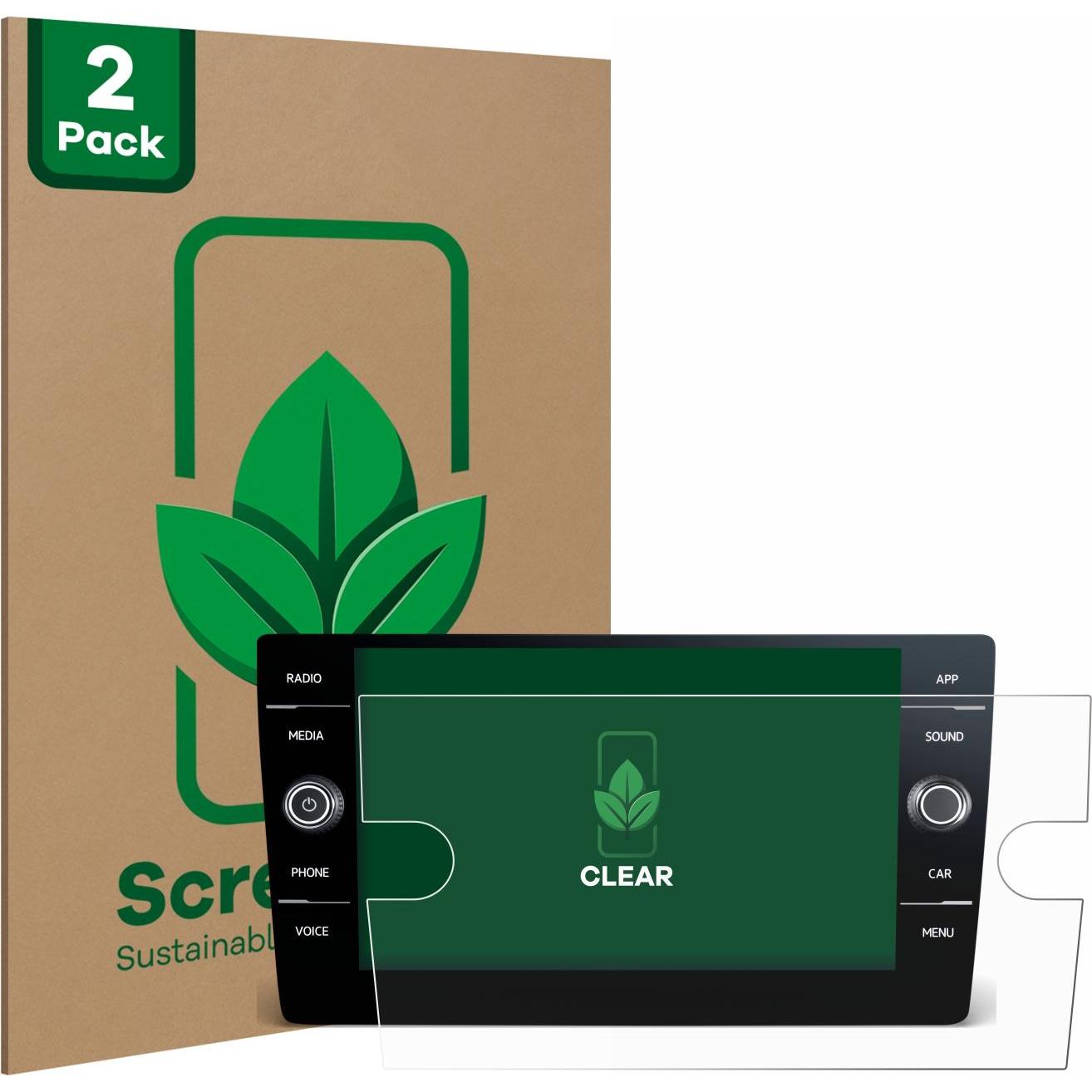 ScreenLeaf, Fahrzeug Navigation Zubehör, Schutzfolie nachhaltiger Displayschutz Displayschutzfolie Folie Klar Transparen...