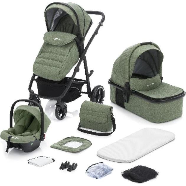 Mica, Kinderwagen, Kinderwagenset - Jaguar - Farbe: grün melange