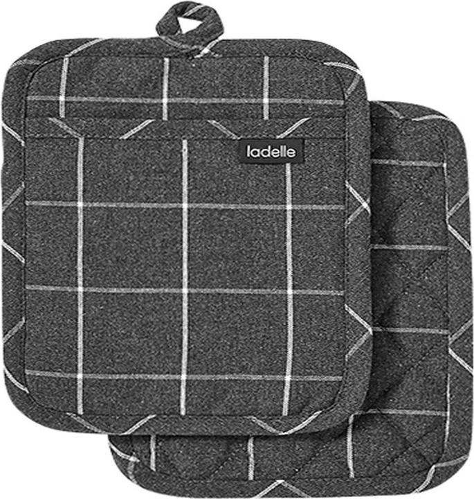 Ladelle Maniques Eco Check 21x21 cm 2 pcs. (Coton, Coton recyclé, Polyester)
