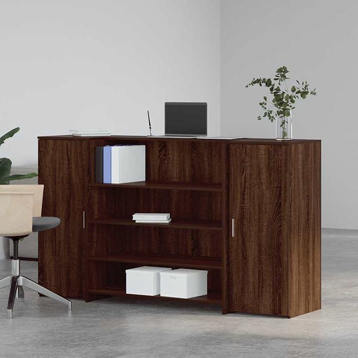 Immagine prodotto VidaXL Bancone reception grigio cemento 200x50x103,5 cm bancone reception in legno