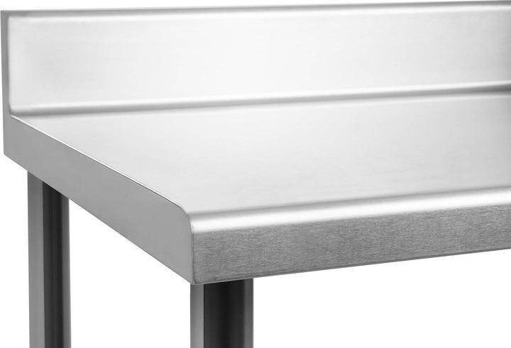 Produktbild Royal Catering Arbeitstisch Edelstahl Gastro Tisch Edelstahltisch Aufkantung Boden (60 cm, 120 cm)