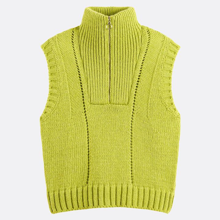 Produktbild La Redoute Collections Ärmelloser Pullover mit Trucker-Kragen (S)