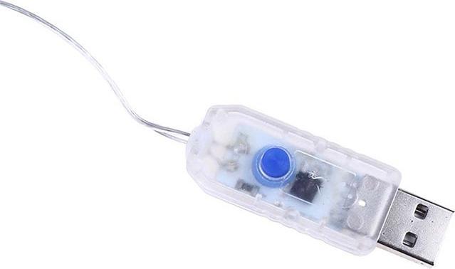 Image du produit Esmée LED Deko USB Draht Lichterkette Vorhang Beleuchtung 3x2m (3 m)