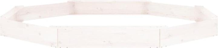 Produktbild vidaXL Sandkasten mit Sitzen Weiss Achteck Massivholz