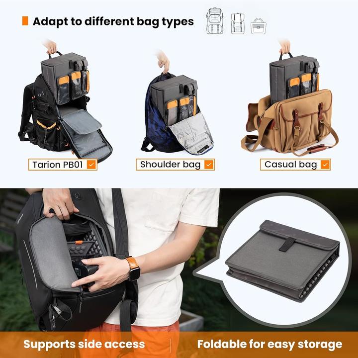 Actual product image Tarion Modular Camera Backpack with Laptop Compartment and Waterproof Design (Photo backpack)