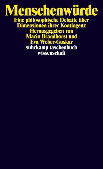 Produktbild Menschenwürde (Deutsch, 2017)