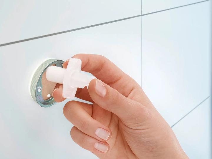Image du produit tesa Support de sèche-cheveux MOON avec solution adhésive sans perçage
