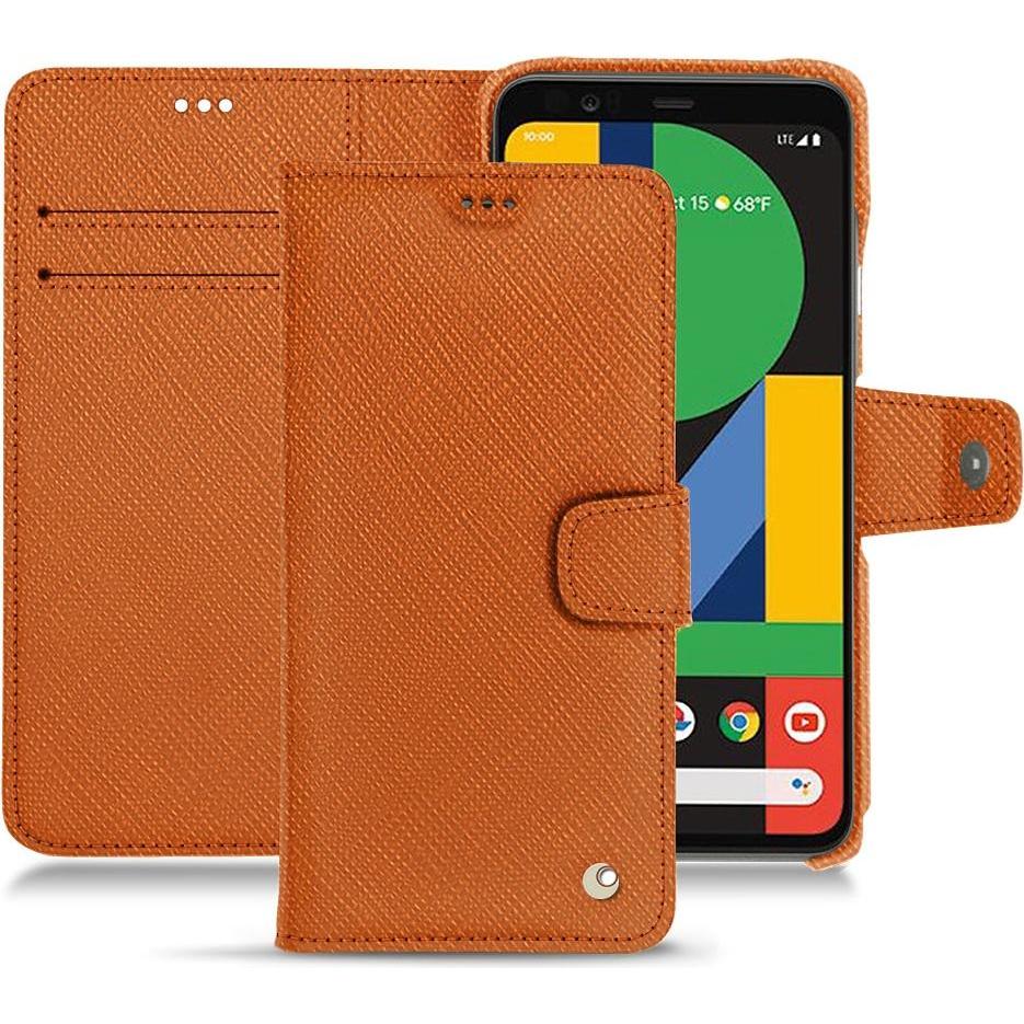 Noreve Lederschutzhülle (Google Pixel 4 XL), Smartphone Hülle, Orange