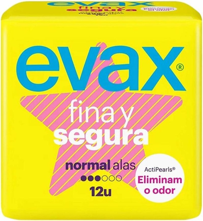 Actual product image Evax Fina & Segura Normal Sanitary Napkins With Wings (12 pcs) (Intimate gel)