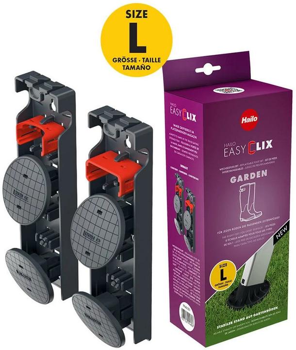 Hailo EasyClix Garden - Taglia L, set di piedini intercambiabili
