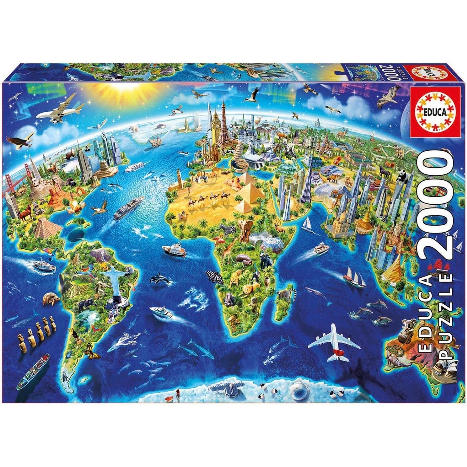 Educa World Landmarks Globe (2000 Teile)