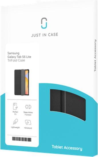 Productafbeelding Just in Case Slimme Tri-Fold hoes Zwart Samsung Galaxy Tab S6 Lite (Galaxy Tab S6 Lite)