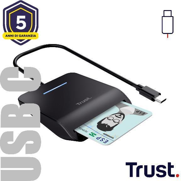 Actual product image Trust PRIMO USB-C DNI Smartcard Reader (USB-C)