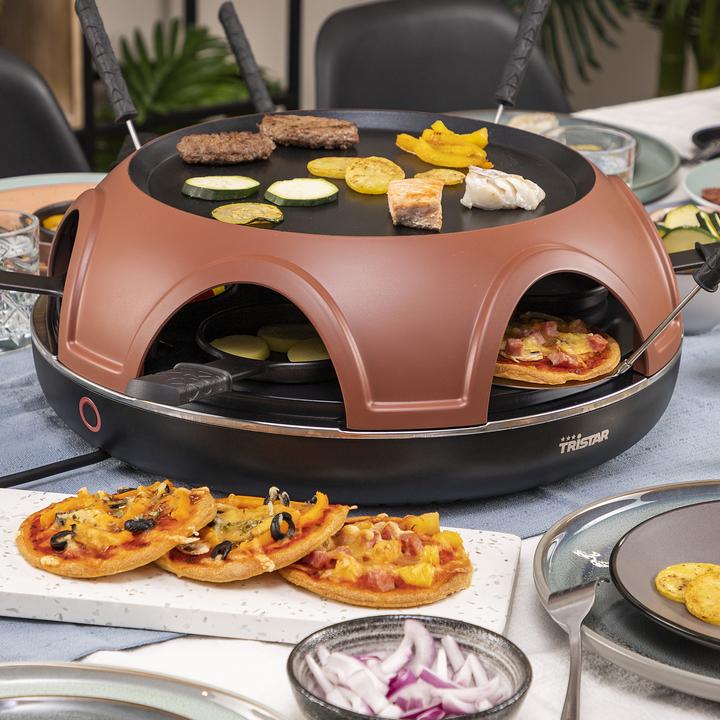 Immagine prodotto Tristar Pizza Festa 3 in 1 come raclette, piastra per grigliare e per preparare la pizza