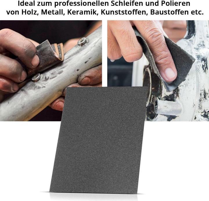 Image du produit Stahlwerk papier de verre - jeu de 12 - carbure de silicium (P80, P180, P60, P240, P100, P120)