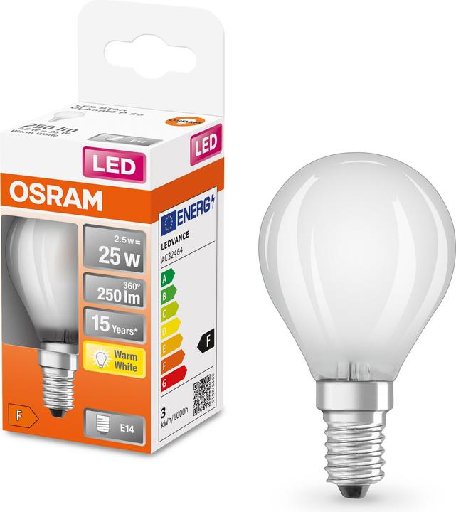 Actual product image Osram Star Classic P (E14, 2.50 W, 250 lm, 1 x, F)