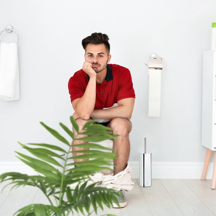 Actual product image Relaxdays WC Brush holder wall