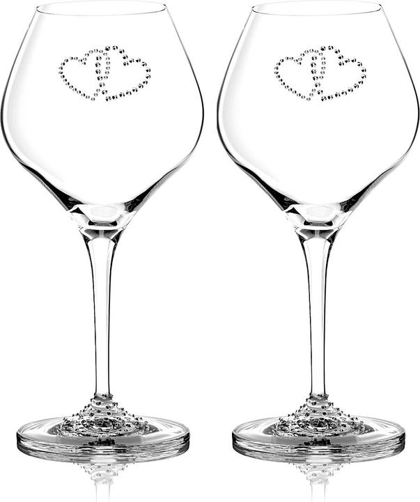 Produktbild Bohemian Grace Weinglas-Set mit Swarovski Elements (28 cl, 2 Gläser, Weissweingläser)
