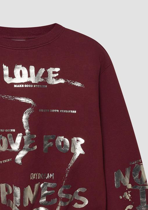 Produktbild s.Oliver Sweatshirt Kuscheliges Oversize Sweatshirt mit Folienprint (134)
