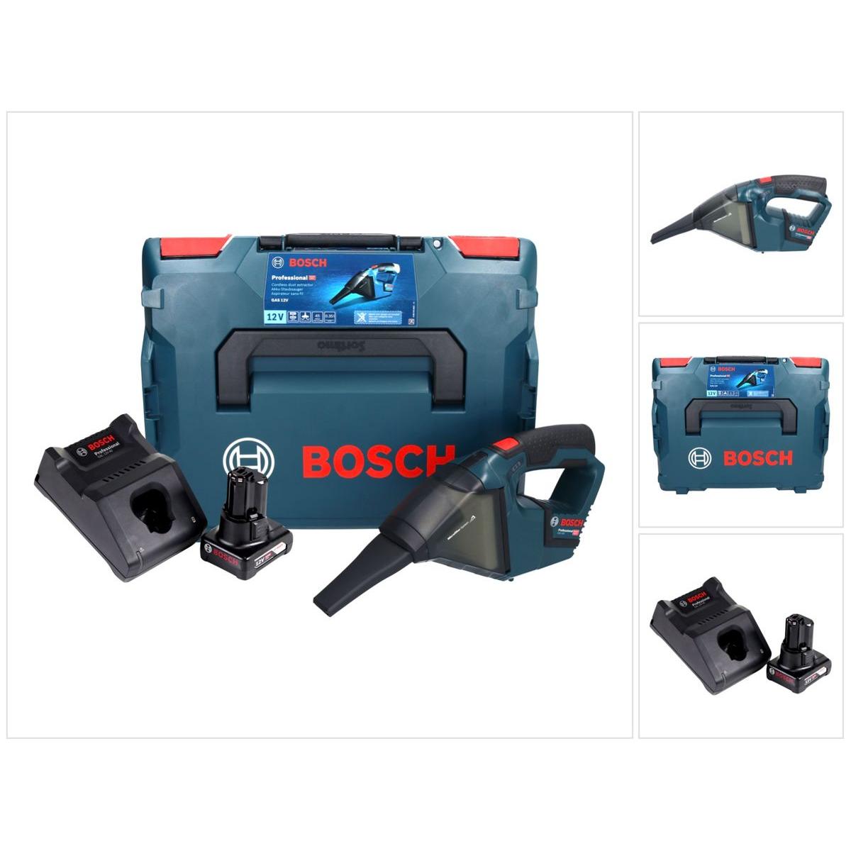 Thumbnail - Bosch Hausgeräte Bosch GAS 12V Professional Akku Staubsauger 12 V 0,35 l + 1x Akku 6,0 Ah + Ladegerät + L-Boxx, Staubsau...