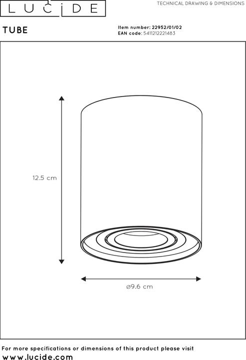 Produktbild Lucide Tube (GU10)