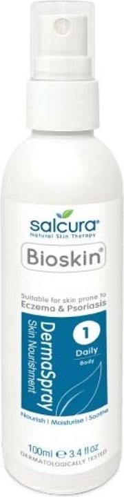 Actual product image Salcura Skincare Bioskin DermaSpray Moisturizing Cream for Body Unisex 100 ml (Body cream, 100 ml)